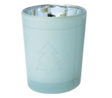 Glass candlestick white 6.5 cm no.1