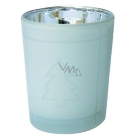 Glass candlestick white 6.5 cm no.1