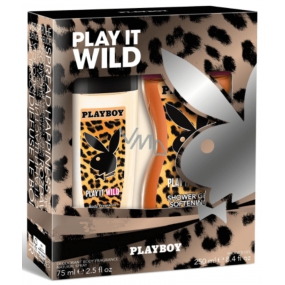 Playboy Play It Wild for Her perfume deodorant glass 75 ml + shower gel 250 ml, cosmetic set