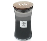 WoodWick Trilogy Warm Woods - Warm wood scented candle with wooden wick and lid glass large 609.5 g