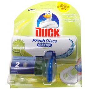 Duck Fresh Discs Starter Lime toilet gel for hygienic purity and freshness of your toilet 11.5 ml