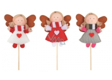 Angel with heart 9 cm + skewers