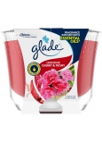 Glade Maxi Luscious Cherry & Peony with the scent of cherry and peony, scented candle in glass burning time up to 52 hours 224 g