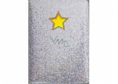 Albi Block holographic lined with rubber band Hvězda glitter 19.5 x 14.2 x 1.5 cm