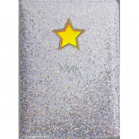 Albi Block holographic lined with rubber band Hvězda glitter 19.5 x 14.2 x 1.5 cm