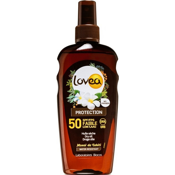 Lovea Bio SPF50 waterproof sunscreen dry oil spray 200 ml