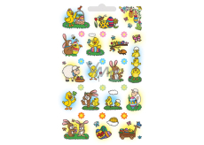 Arch Easter water decals for eggs with glitter Duck with basket 9,5 x 15 cm 31 pieces