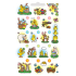 Arch Easter water decals for eggs with glitter Duck with basket 9,5 x 15 cm 31 pieces