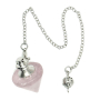 Rose pendulum natural stone for dowsing, divination 2,5 x 2 cm, love stone
