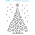 Arch Christmas sticker, window film without adhesive Christmas tree with glitter 35 x 25 cm