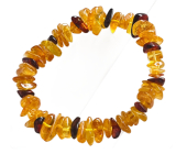 Baltic Amber Bracelet Chipped Honey + Dark 16 - 17 cm, wisdom - health - kindness