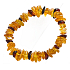 Baltic Amber Bracelet Chipped Honey + Dark 16 - 17 cm, wisdom - health - kindness