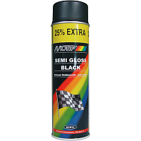 Motip 04001 spray, universal car paint, black semi-gloss, 500 ml