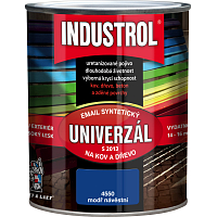 Industrol S2013 universal gloss top coat for metal and wood, 4550 blue signaling, 600 ml