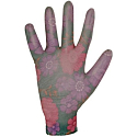 Leiva work gloves dipped in polyurethane with floral print, size 8, 1 pair