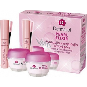 Dermacol Pearl Elixir Day Cream 50 ml + Night Cream 50 ml + Mascara 5 ml, cosmetic set
