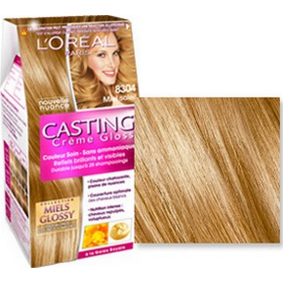 Loreal Paris Casting Creme Gloss hair color 8304 sunny honey