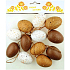 Speckled eggs - brown shades 6 cm, 12 pieces in a plastic bag