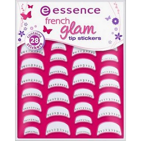 Essence French Glam Tip Sticker Nail Stickers 05 Me & My French 28 pieces