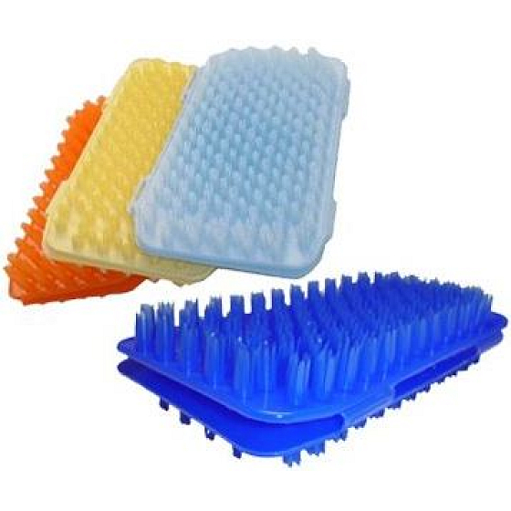 Plastic massage mitt in various colors 18 x 13 cm 1 piece