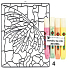 Slides for staining with plastic stained glass 4 Butterfly for hanging