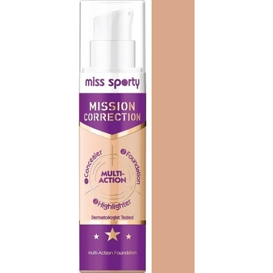 Miss Sports Mission Correction Multi-Action Foundation Makeup 003 Medium 27.3 ml