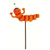 Felt caterpillar orange recess 13 x 7 cm + skewers