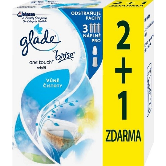 Glade One Touch Fragrance purity mini spray refill air freshener 3 x 10 ml