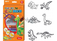 Amos Glass colors set of 6 colors x 10.5 ml Dinosaurs