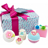 Bomb Cosmetics Bouquet full of flowers - Pocketful of Posies ballistics 2 x 160 g + ball 30 g + block 50 g + soap 100 g, cosmetic set