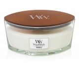 WoodWick Magnolia - Magnólie vonná svíčka s dřevěným knotem a víčkem sklo loď 453 g