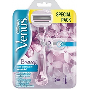Gillette Venus Breeze 2 in 1 razor + spare shaving head 3 blades 3 pieces, for women