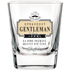 Nekupto League of True Gentlemen Whiskey glass A real Gentleman lets his actions speak for himself 200 ml