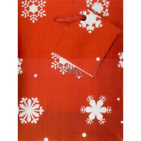 Nekupto Gift paper bag hologram 14 x 11 x 6.5 cm Christmas, red 039 30 GS