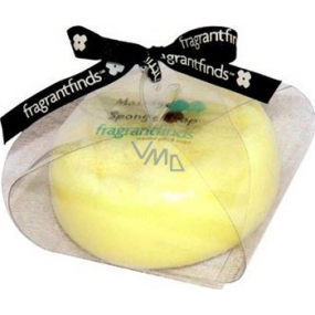 Fragrant Jasmine Glycerin Soap Massage with Sponge Filled with Jasmine Scent in Yellow-White Color 200 g