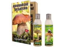 Bohemia Gifts Mushroom Ten For Mushroom Shower Gel 200 ml + Shampoo 200 ml, book cosmetic set