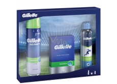Gillette Cool Wave 100 ml men's aftershave + Sensitive 200 ml shaving gel + Power Rush antiperspirant deodorant spray 150 ml