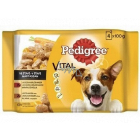 Pedigree Vital Protection with beef and lamb in juice, with turkey and carrots in juice pouch 4 x 100 g