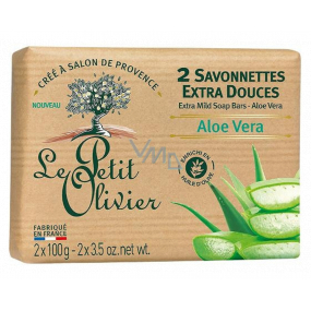 Le Petit Olivier Aloe Vera extra gentle toilet soap with natural extracts 2 x 100 g