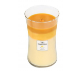 WoodWick Trilogy Fruits of Summer - Summer fruits scented candle with wooden wick and lid glass large 609 g