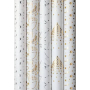 Zöwie Gift wrapping paper 70 x 150 cm Christmas Luxury White Christmas with embossed white silver trees and stars
