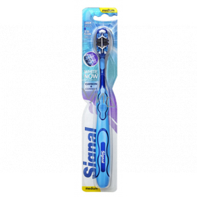 Signal White Now Carbon + Correct medium toothbrush 1 piece