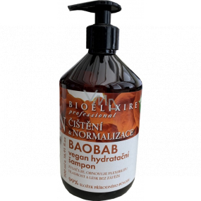 Bioelixire Vegan Baobab moisturizing shampoo for dry, brittle and damaged hair 500 ml