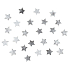 Wooden stars silver 2,5 cm 24 pieces