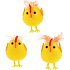Plush chicks to stand 4 cm 3 pieces