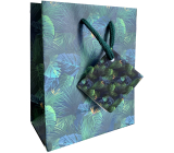 Nekupto Gift paper bag 14 x 11 x 6,5 cm Tropical leaves