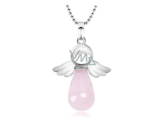 Rose Angel pendant natural stone 4,2 x 3 cm, stone of love