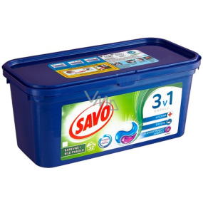 Savo Chlorine-free Universal 3in1 gel capsules for washing white and coloured laundry 32 doses 864 g