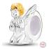 Charm Sterling silver 925 Praying angel bead on bracelet symbol