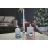 Lima Relief Metal candle frost effect light blue cylinder 60 x 120 mm